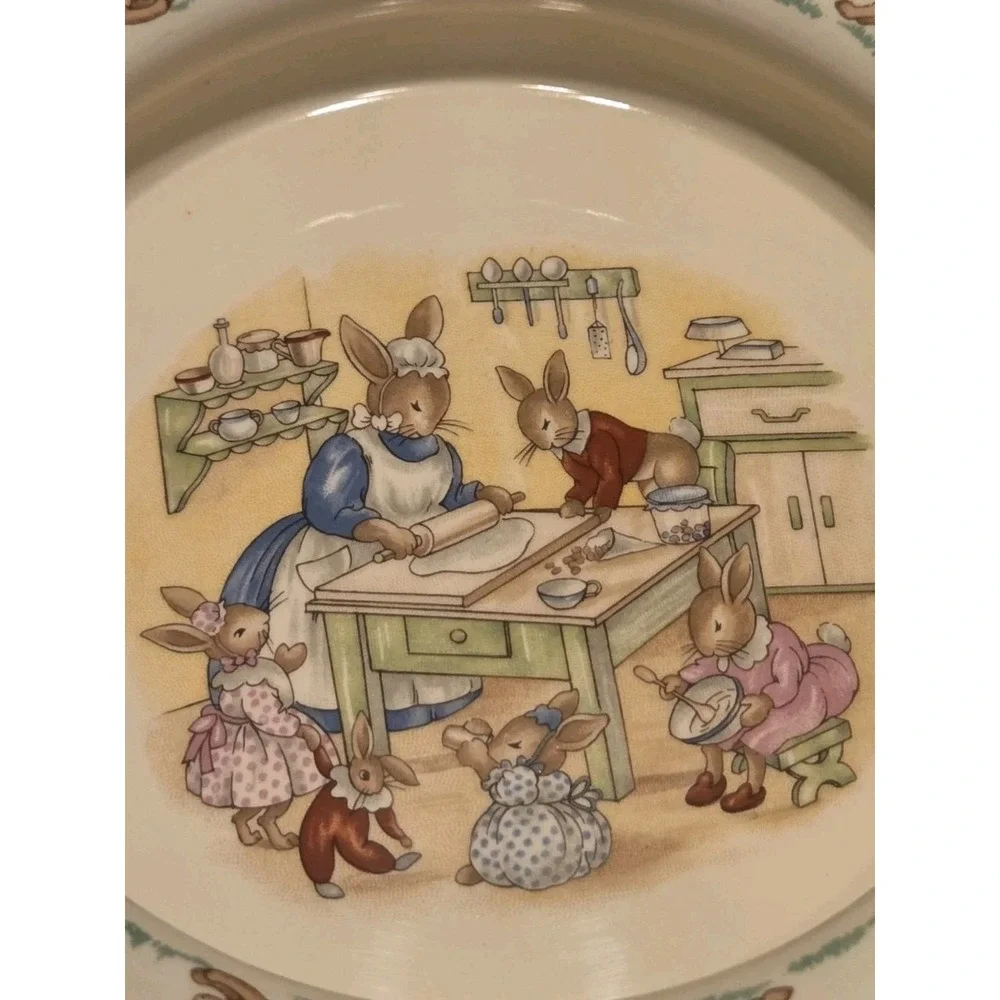 Vintage Royal Doulton Bunnykins Baby Child Feeding Bowl English Bone China 6